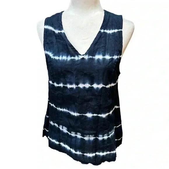 XCVI Holti Tank in Sonorous Wash Admiral - Light Linen Tie Dye - Size Small - Picture 2 of 8
